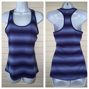 Athleta Chi Ombre Unstinkable Sz XS Blue Tank Top Racerback Stretch 983044 EUC